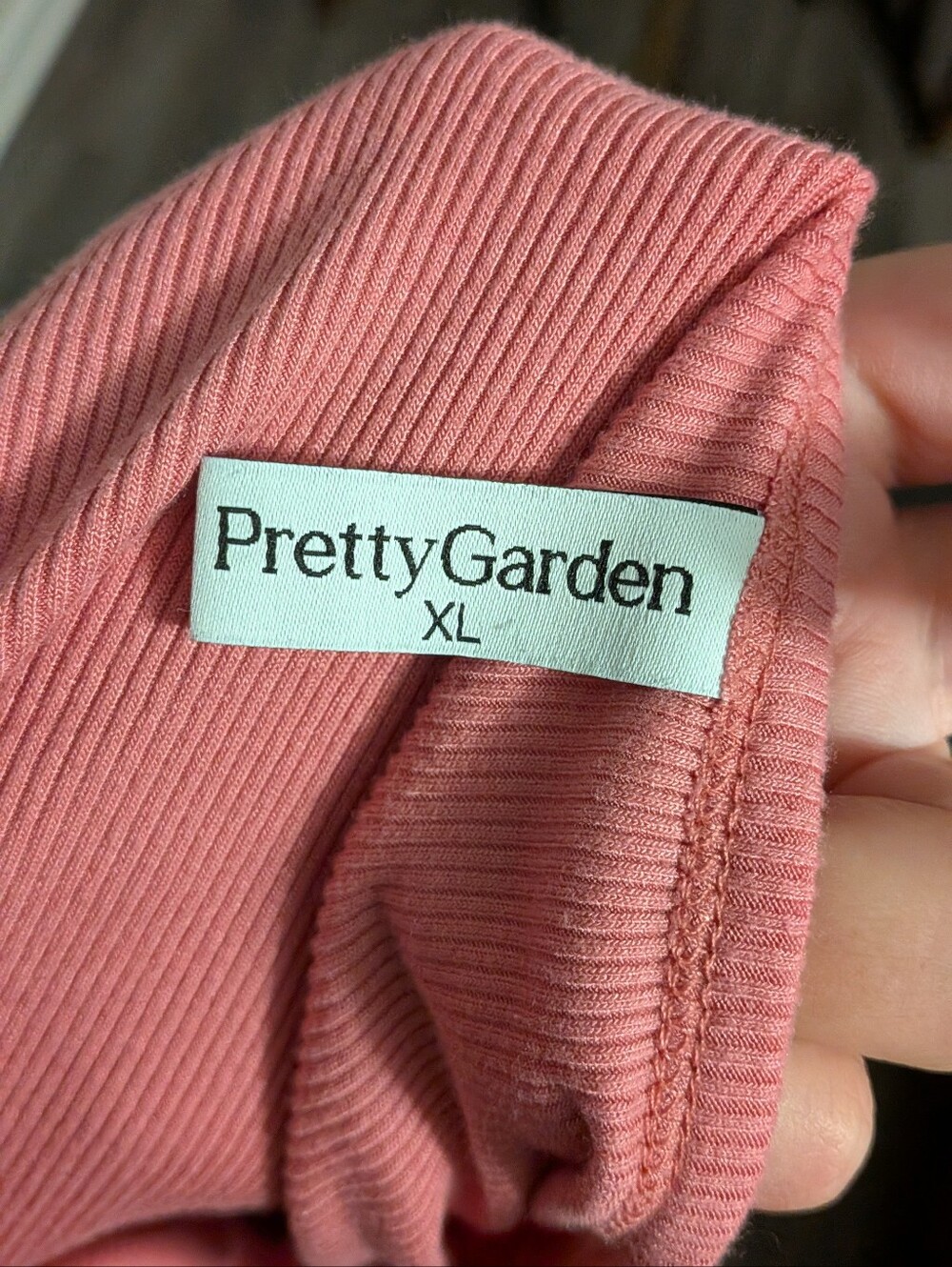Rose Pink Henley Ribbed Tee Sz XL - Picture 6 of 6